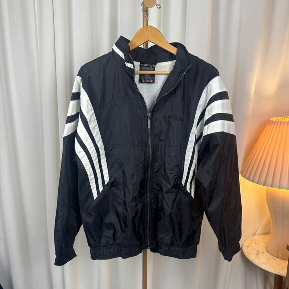 Vintage Adidas 3-Stripe Windbreaker Full Zip Track Jacket Medium - Picture 11 of 11